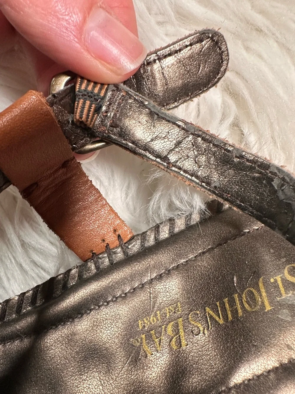 St. John’s Bay • Vintage Leather Woven Sandals